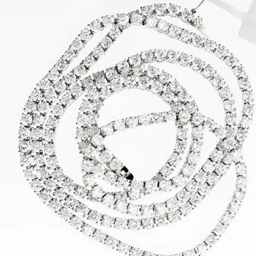 В Стиле Хип-хоп ювелирные изделия, ювелирные изделия Bling, лед из ювелирных изделий, мужчины цепи, 36 дюймов 4 мм мужчины ожерелье, hene94wh-4, белый cz