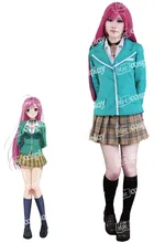 Anime New Hot Rosario Vampire Moka Akashiya Cosplay Costume Halloween Party Dress Clothing