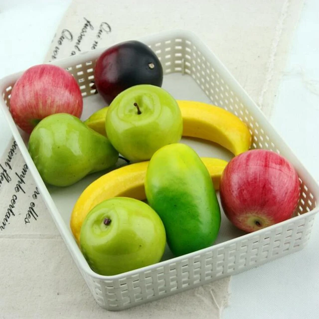 5pcs fake green mini apples plastic artificial fruit house party