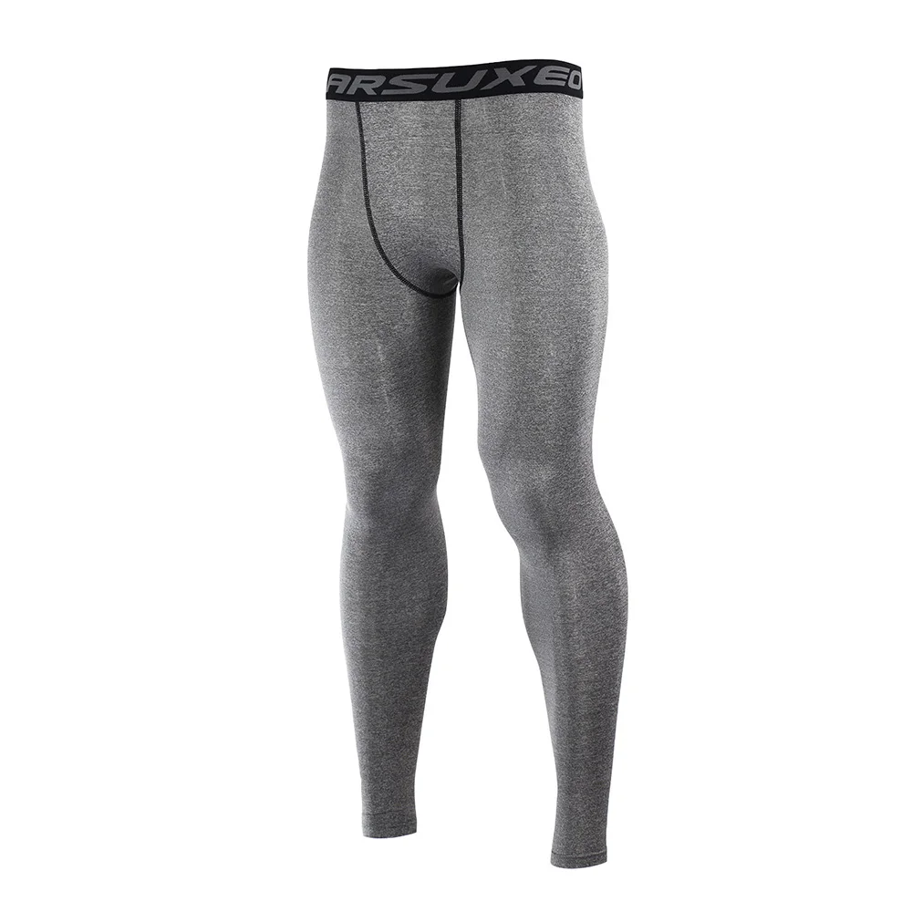 

Men Sports Compression Tights Base Layer Running Elastic Tights Pants Run Fitness Exercise Workout GYM pants Clothing