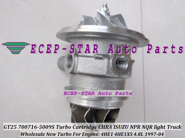 GT25 700716-5009S 700716-0009 8972089663 Turbo Cartridge CHRA FIt for ISUZU NPR NQR light Truck 4HE1 4HE1XS 4.8L 1997-04 TB2560S turbocharger (1)