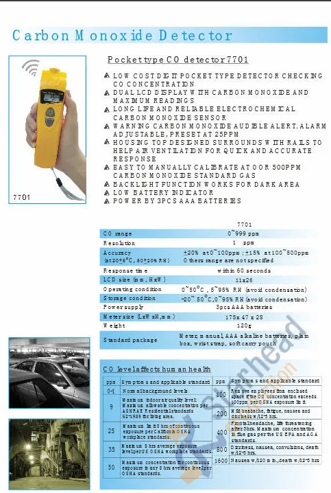 AZ 7701 карман Тип CO метр детектор угарного газа газовый Оповещатель Предупреждение 0~ 999 частей на миллион