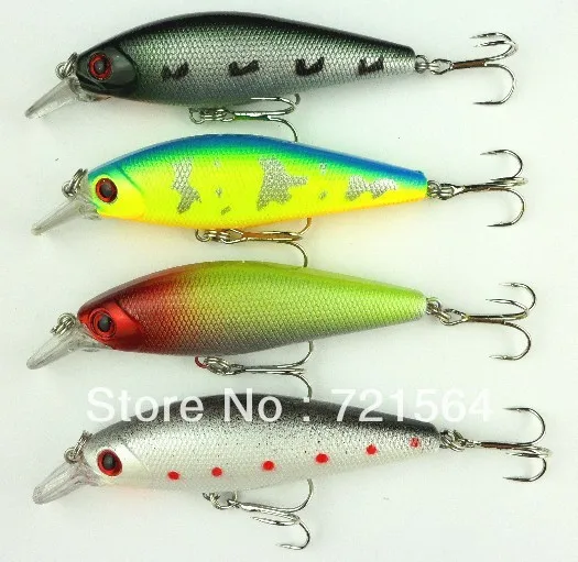Горячий стиль shipping120pcs Crankbaits приманки пластиковые рыболовные приманки 8.5 см 10.3 г 6 крючки 85 мм минноу рыболовные снасти( MI036) воблеры рыбалка pesca