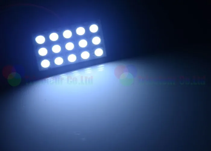 AutoEC 100X панель подсветки светодиодный 15 SMD 5050 Интерьер автомобиля лампа для чтения 12 V белого и синего цвета с гирлянда T10 адаптер# LL10