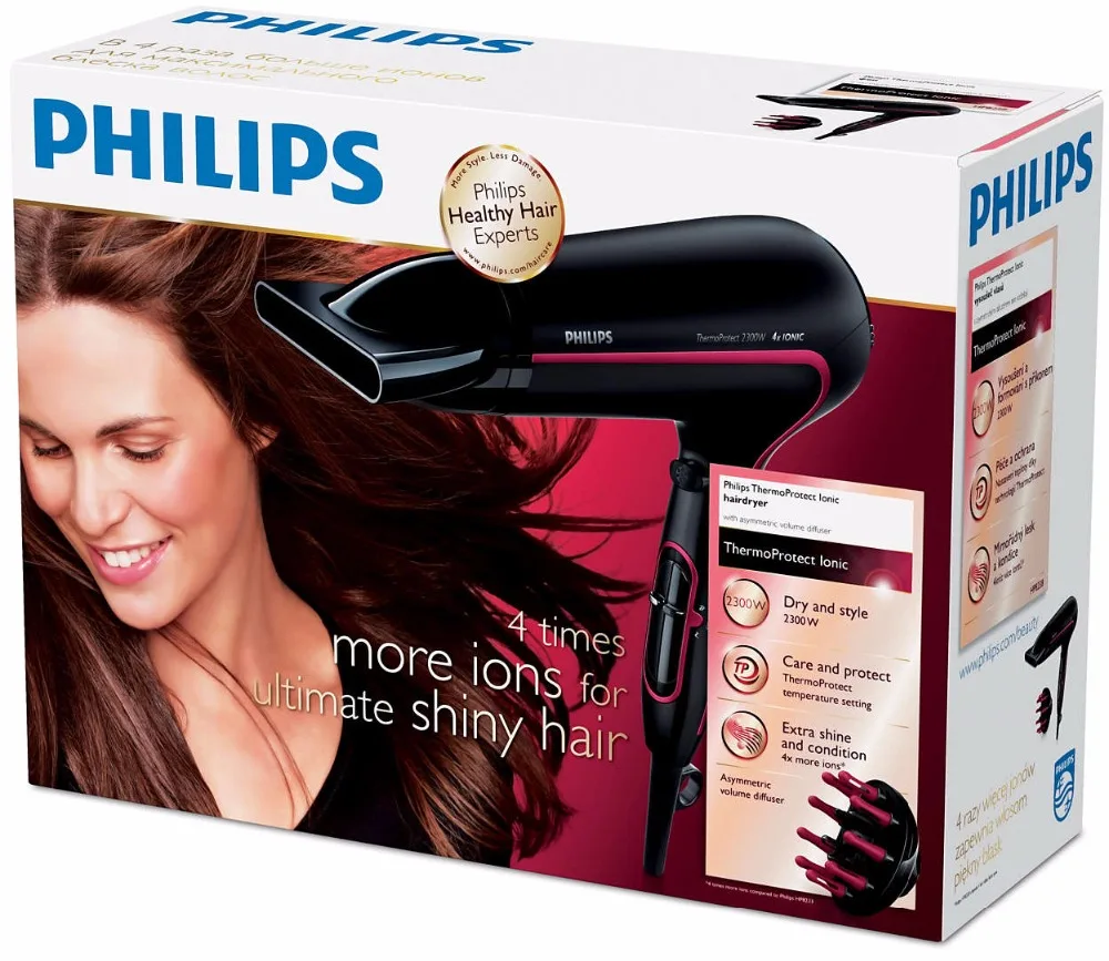 Philips ThermoProtect Ionic Hairdryer 2300W ThermoProtect setting with  massaging volume diffuser Ionic Care HP8238/00 - AliExpress Home Appliances