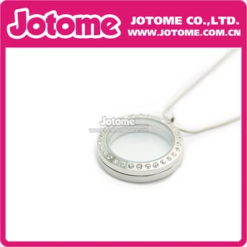 

Simple Round Cute Silver Charm Floating Locket for Bracelet Necklace Girls and Ladies