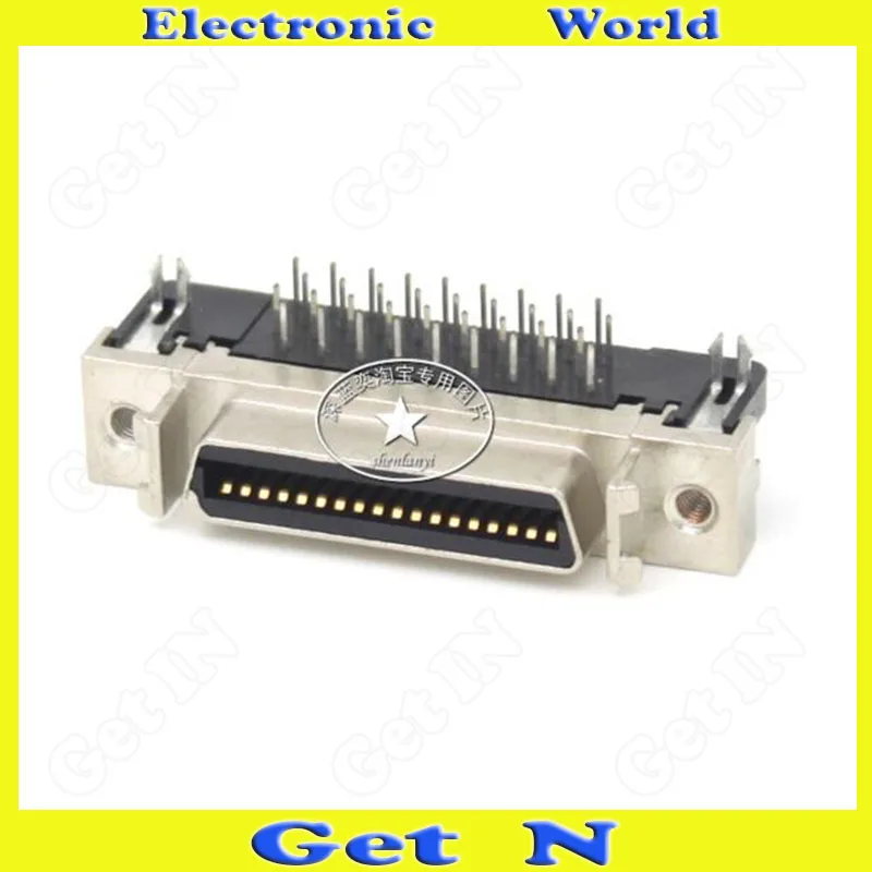 

2pcs SCSI Connector CN26 Female Elbow Interface SCSICN26P Female 90 Degree SCSI HPCN26P Female Adapter