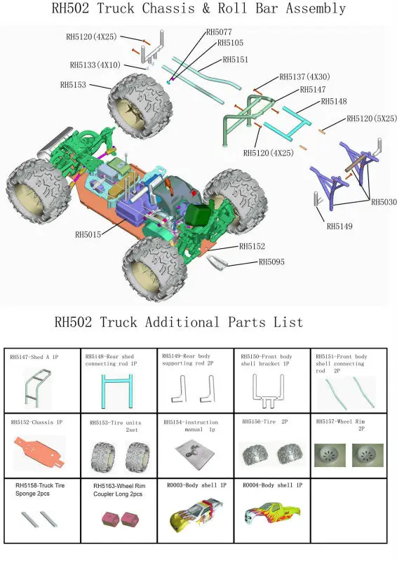 RH502 ADDITIONAL PARTS