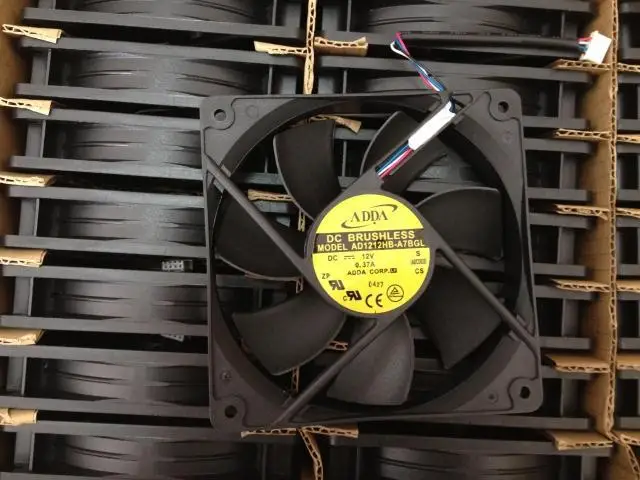 Для ADDA AD1212HB-A7BGL 12025 12 см 120 мм DC 12 В 0.37A 4 провода ШИМ 120x120x25 мм 4-проводной серверный Вентилятор охлаждения