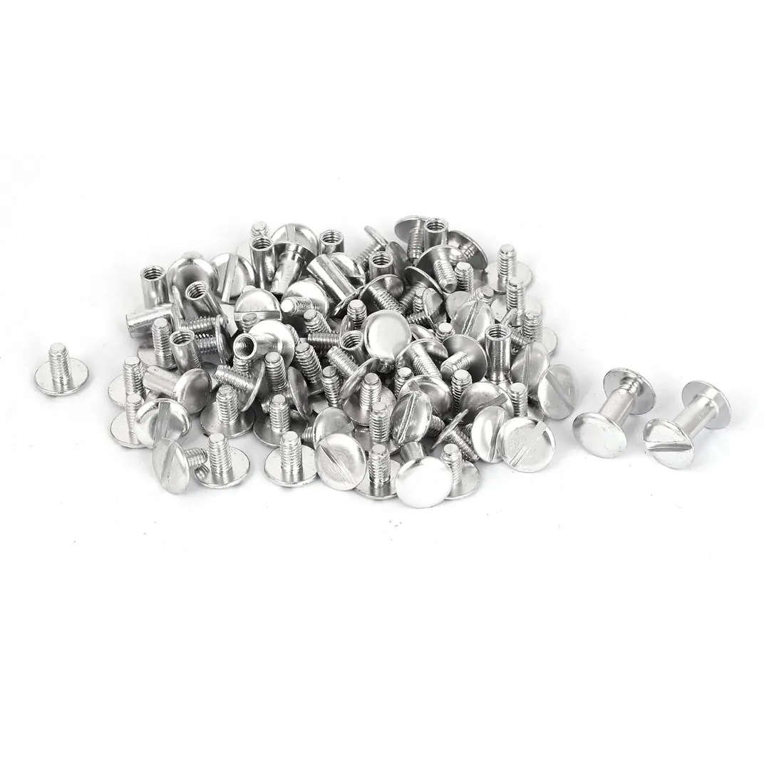 

UXCELL M5x10mm Aluminum Chicago Screws Binding Posts Silver Tone 50Pcs