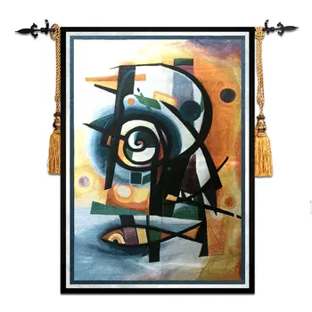 

Belgium jacquard modern household tapestry Mediterranean style bedroom wall painting "fish" 58X79CM GT-Y105
