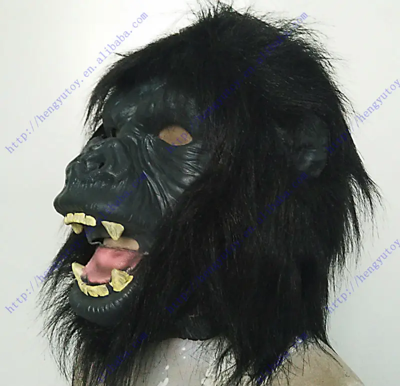 Взрослый латексный Baboon обезьяна обезьяны зоопарк, джунгли костюм животного театральная маска
