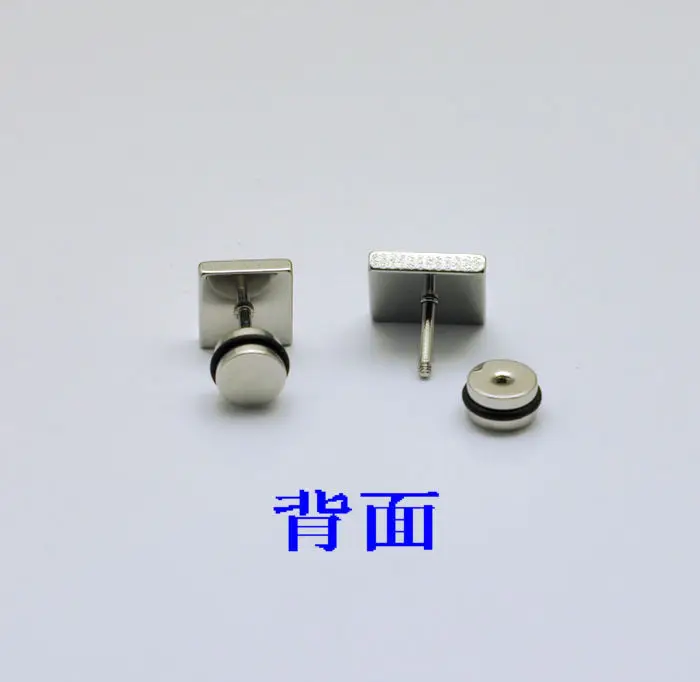 Оптовая Продажа Titanium стали квадратные серьги раздирать черный модные классические мужские панк серьги-гвоздики ASOS украшения для тела