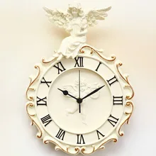 021026 European angel font b wall b font font b clock b font retro personality rural