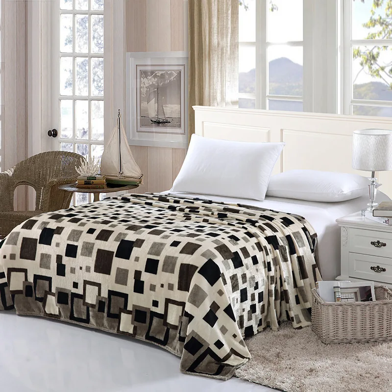 2016 Super Soft and warm coral fleece velvet blanket bed sheet Plaid