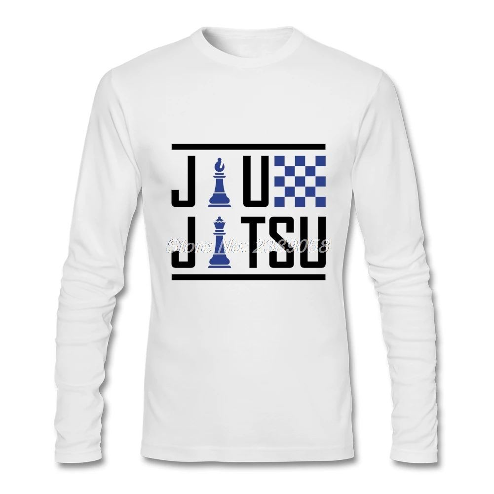Летняя мужская футболка Jiu Jitsu с длинными рукавами и круглым вырезом хлопковые футболки Лучшая цена футболка s Man - Цвет: Белый