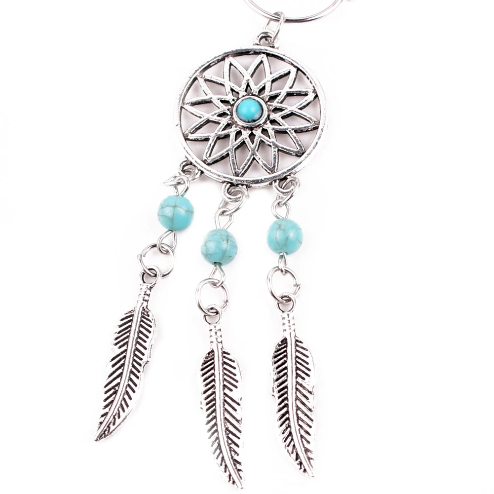 Урожай Boho Перо Кисти Синтетический Опал Подвеска Брелок Брелок|key chain|key keychainkeyring