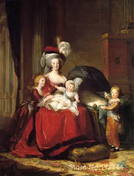 

Beautiful Portrait paintings Marie Antoinette and her Children by Elisabeth Vigee Lebrun art High quality Hand painted