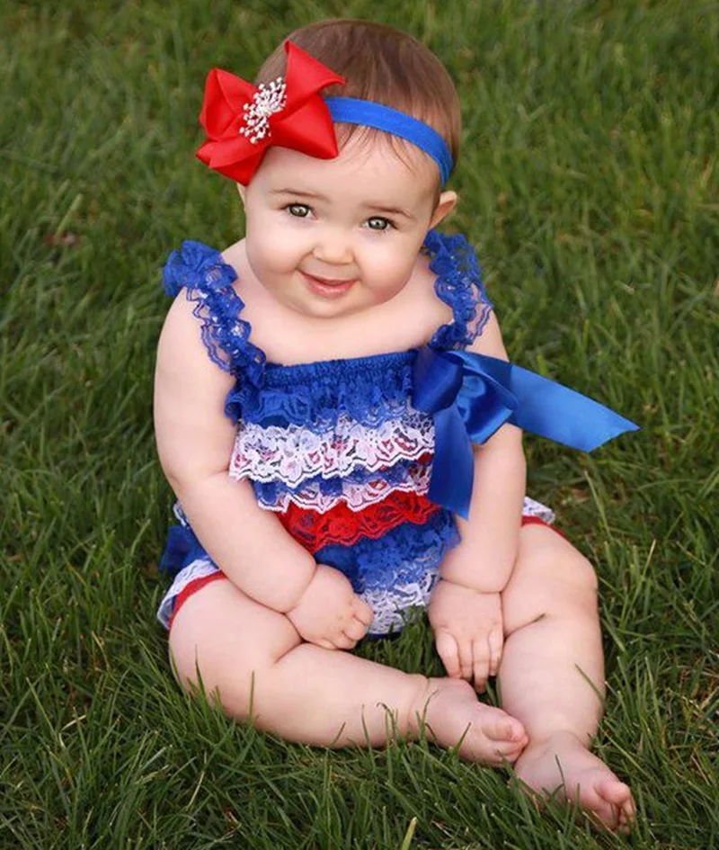 4th Of July Newborn Girl Clothing Toddler Boys Baby Romper Summer
