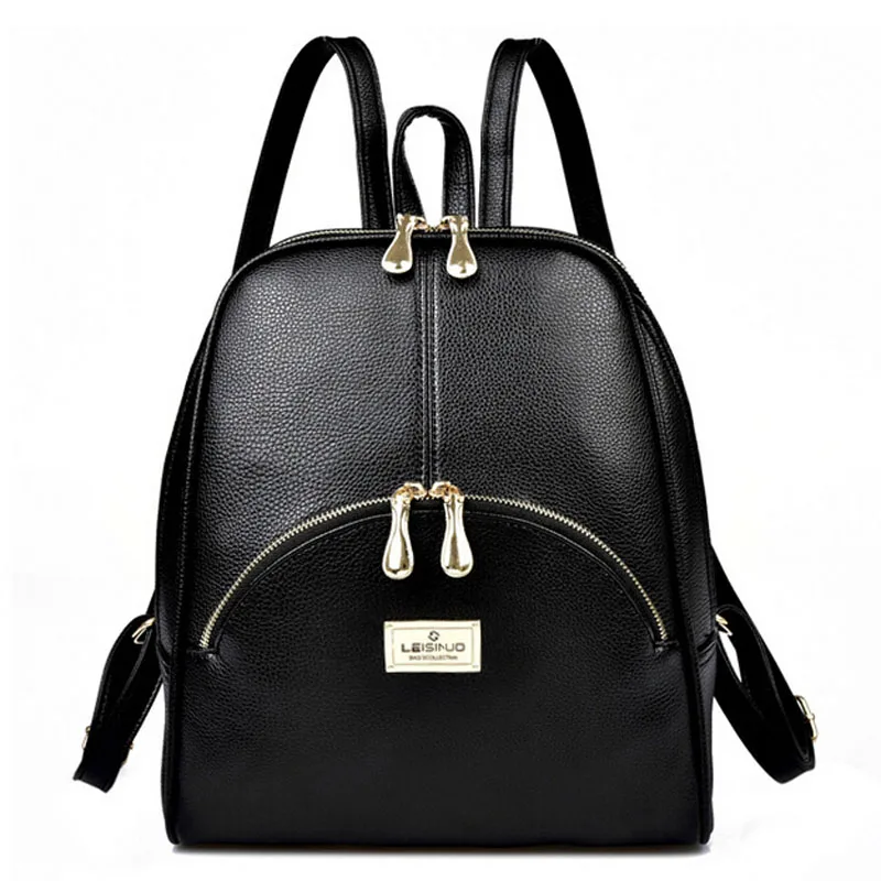 New Fashion Women Backpacks Senior PU Leather Shoulder Bag Lady Backpack Of Retro Travel Bag Women