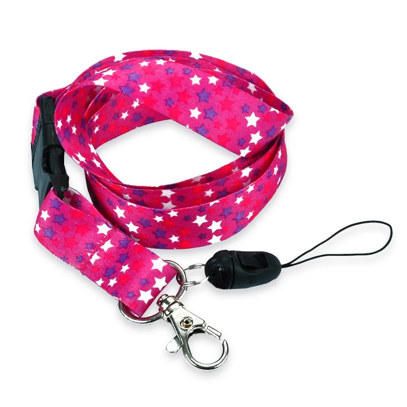 Красочные маленькая звезда Lanyard ключ шеи ремень ожерелье полиэстер lanyard Мобильный lanyard ID бейдж держатель ключи Lanyards 12 шт./лот