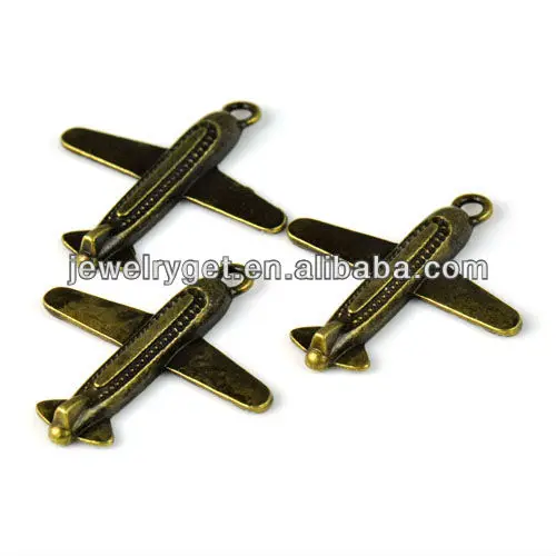 20pcs antique bronze air plain jewelry charms 1.38 x1.26 inch PT-715 (2).jpg