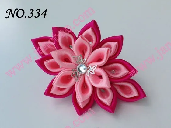 Новые 280 шт. " два слоя Kanzashi цветок заколки моды девушка Bow заколки