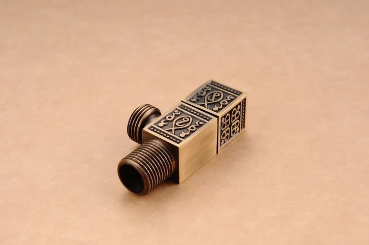 Запчасти для смесителей 1/2 "x 1/2" античная латунь Ванная комната угол остановить Клапан Туалет Треугольники заполнения Клапан экономии воды