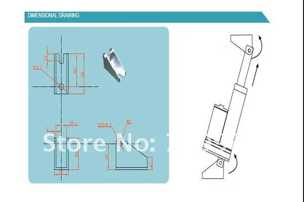 Mounting bracket A for UN01 02 03 04 linear actuator free shipping