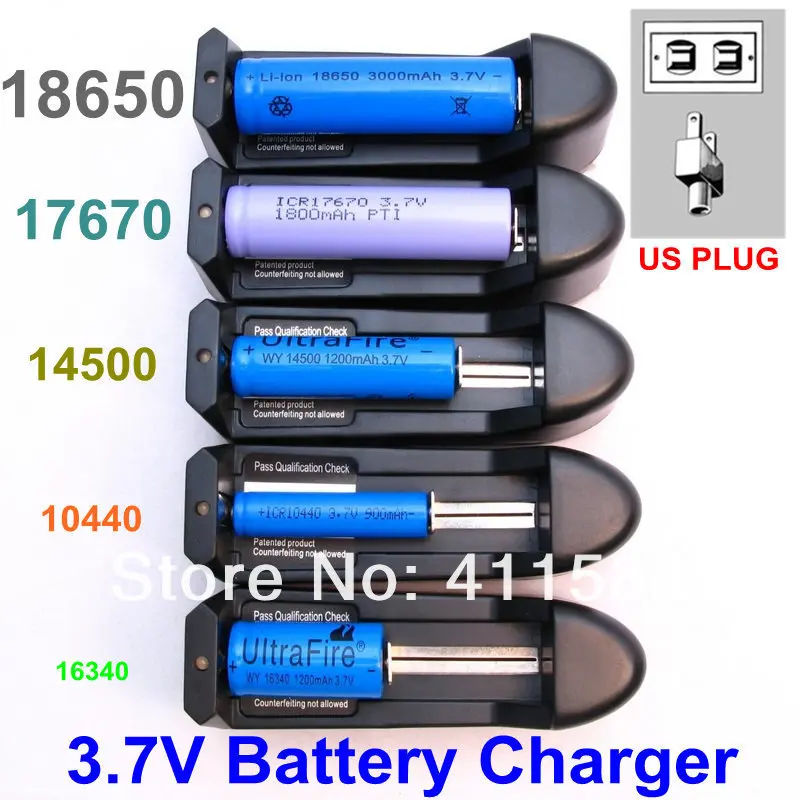 5PCS 3.7V Universal Smart Battery Charger Rapid Charge 18650 14500 CR123 AAA 