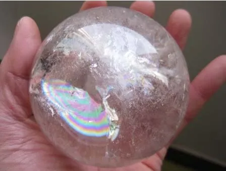 Натурально чистый кварцевый шар 3,3" Хрустальная Сфера Orb Рейки