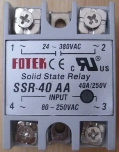 

Single-phase ac control communication SSR-40AA 220V fotek solid state relay