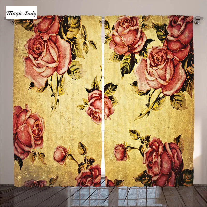 Vintage Curtains Living Room Bedroom Decorations Collection