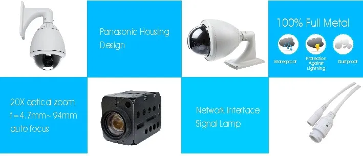 OEM CCTV Системы PTZ камера системы безопасности 20X с переменным фокусным расстоянием IP PTZ Камера Full HD высокой Скорость поддержка купольной