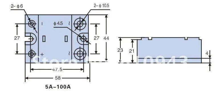 SAP48100D  100A ssr,3-32VDC 4-480VAC
