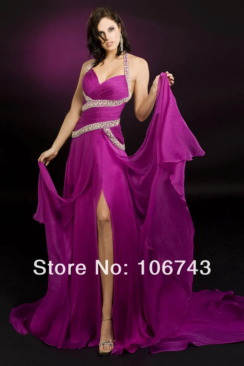 Сексуальное Фиолетовое длинное платье макси на заказ размер vestidos formales Кристальное длинное платье на выпускной alibaba платье подружки невесты