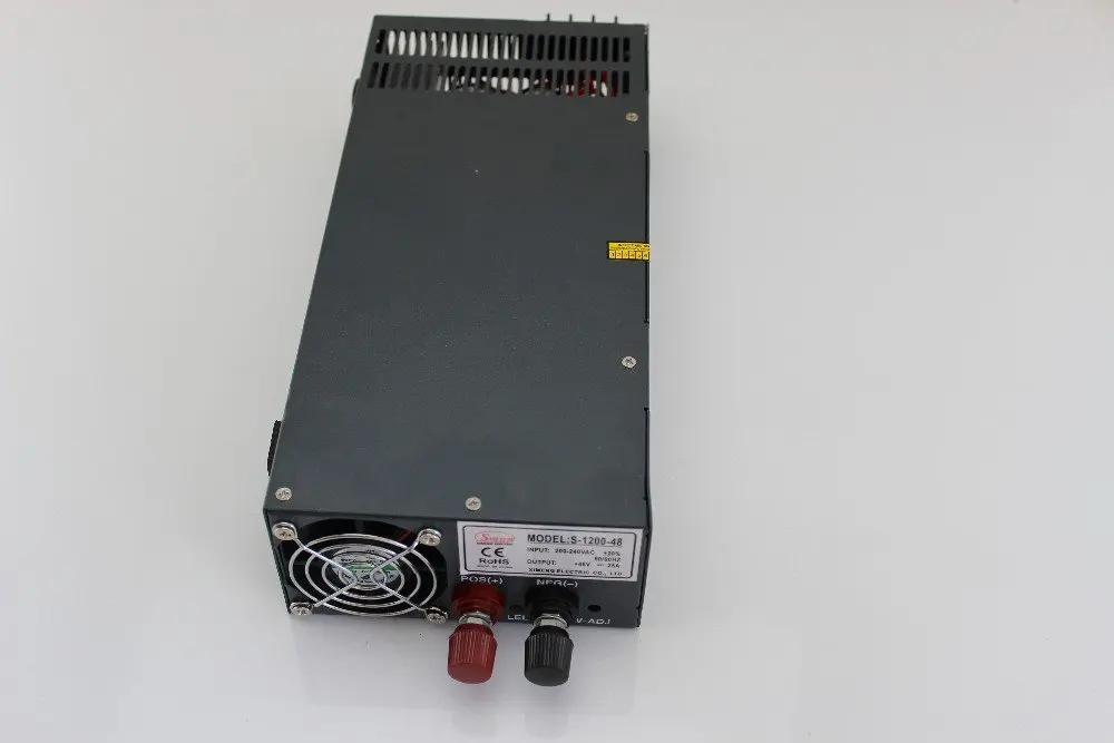 1200 W 48 V 25A Регулируемый 110 V вход одиночный выход импульсный источник питания для светодиодной полосы света AC к DC