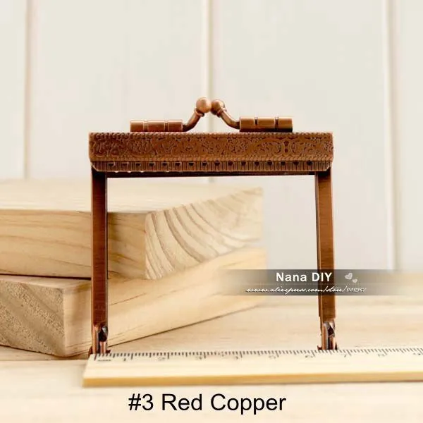 10 шт./лот DIY 7 см квадратная Античная бронзовая металлическая ручка-каркас для кошелька для шитья сумок