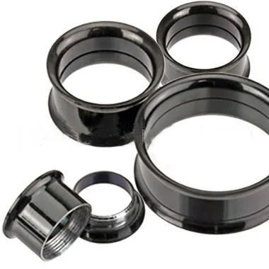 Оптовые продажи, 72 шт./лот, mix5-20mm, нержавеющая сталь, ювелирные изделия для тела, внутренняя резьба, туннель