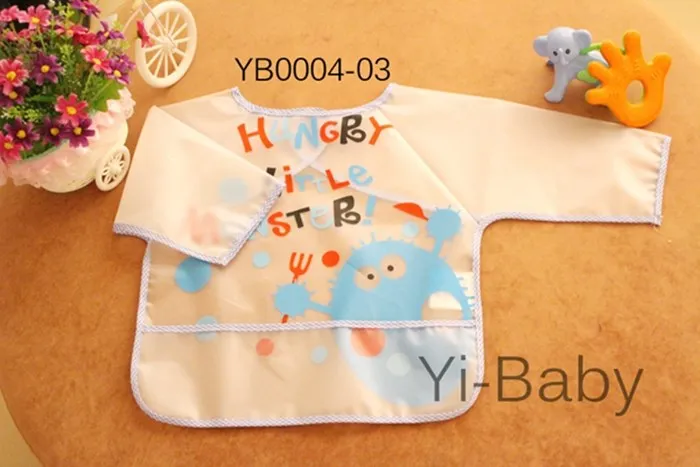 Бесплатная доставка YB0004-01 Детский Нагрудник слюнявчик для младенца Полотенца Водонепроницаемый нагрудник живопись одежда 12 шт./компл