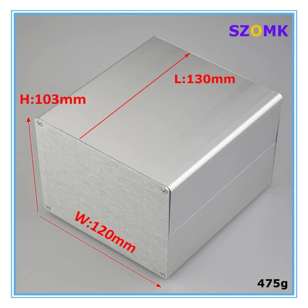 10 шт. в партии SZOMK экструзии по индивидуальным Размерам алюминий Enclosure103 * 120*130 мм 4,06*4,72*5,12 дюймов анодирование корпус