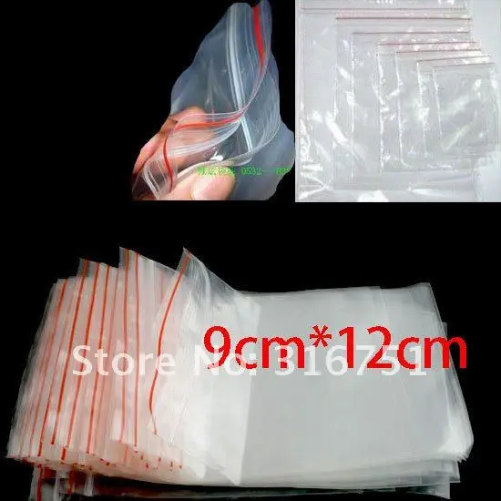500 шт. Самоуплотняющаяся Zip блокировки Пластик Сумки 9x12 см/упаковка Сумки(w00875