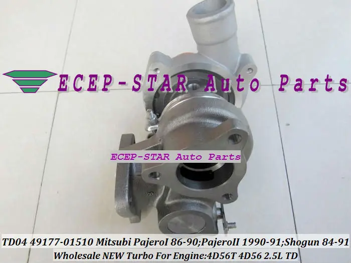 TD04-9B-4 49177-01510 TURBINE for Mitsubishi Pajero Delica L200 L300 4WD Shogun 4D56T 2.5L 1988-1996 Oil cooled turbocharger (2)