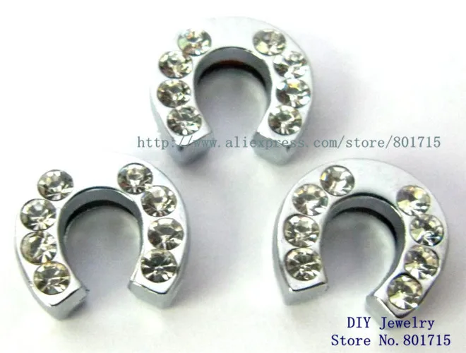 50 шт. 8 мм страз houshoe Slide Charms Fit 8 мм ошейник ремень для питомца и напульсники