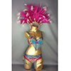 hot pink Горячая распродажа! Сексуальная Samba Rio карнавальный костюм бирюзовый и ярко-розовый перо головной убор - Цвет: hot pink