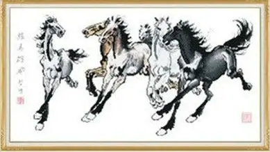 Вышивка пакет 5 бег Steed курсер лошадь животных наборы вышивки крестиком Топ класс роскошный, классический