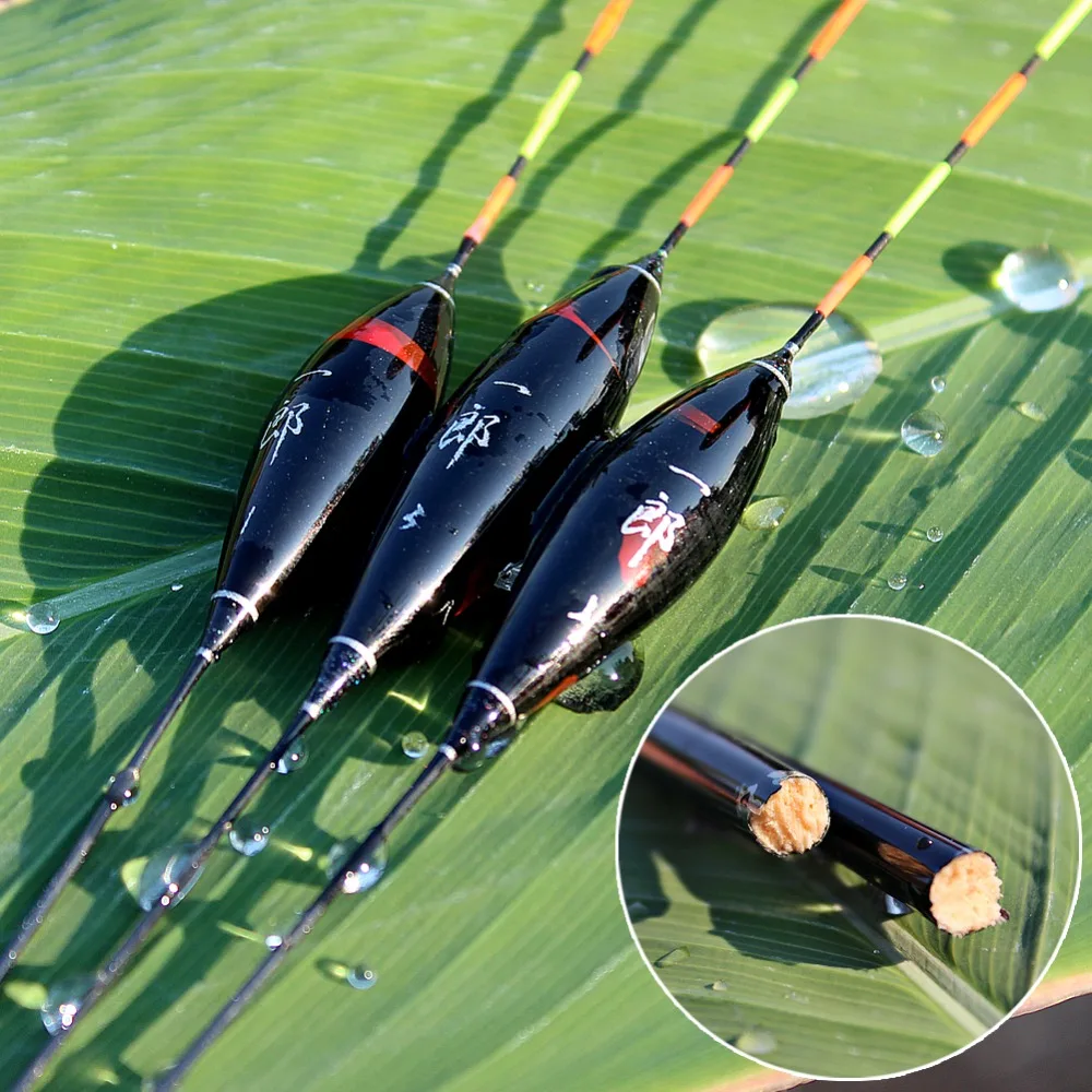 Sougayilang High Quality Super Design 3Pcs/lot Fishing Float Wood Pole