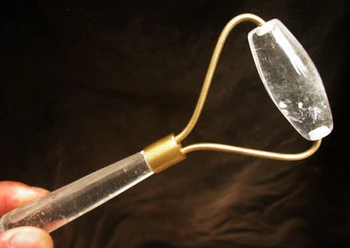

80g natural clear quartz crystal gemstone massage wand for gift