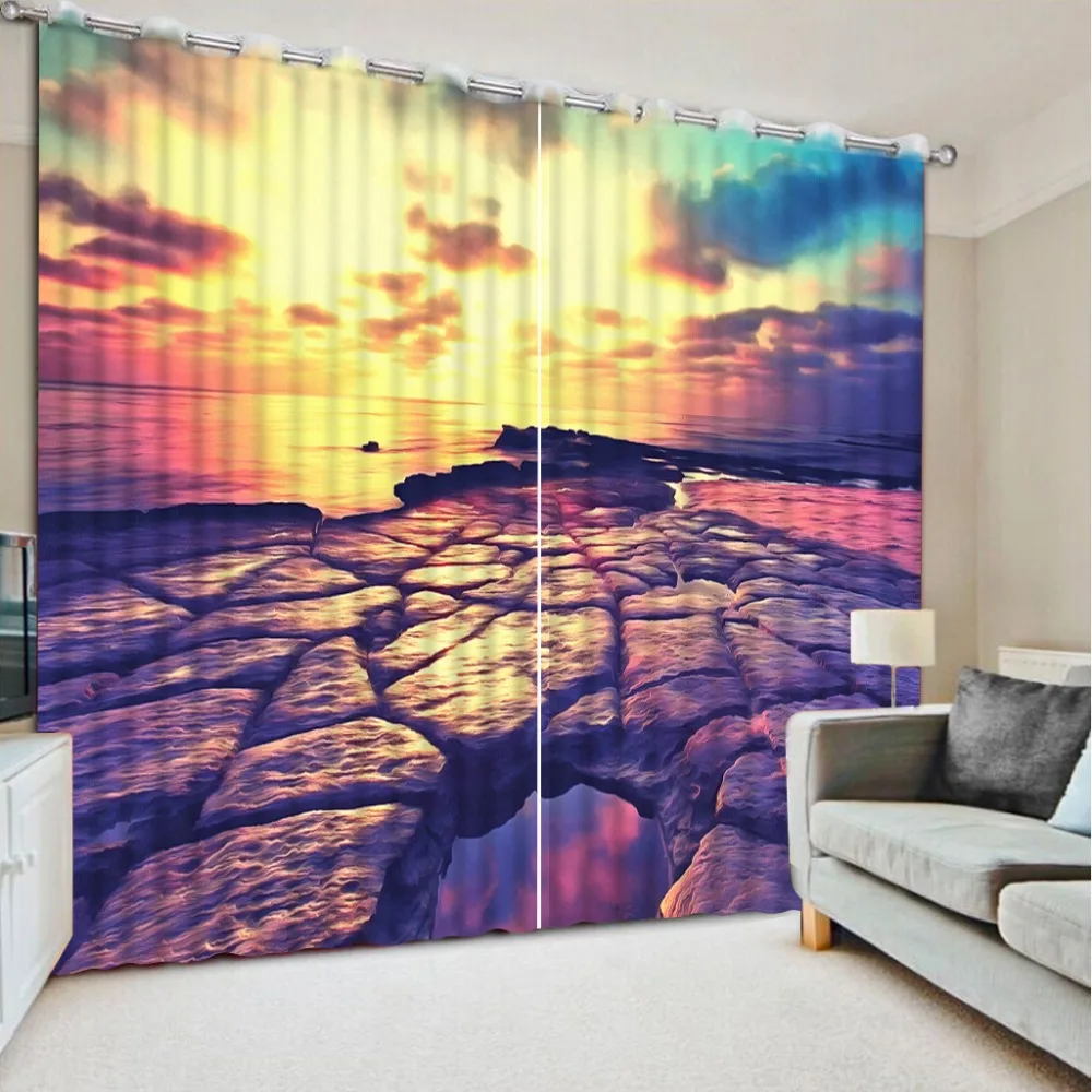 

Photo Customize size High Quality Costom 3d curtains modern home decor nature scenery personalized decor
