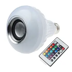 E27 RGB LED лампы Беспроводной Bluetooth Динамик лампы с РФ Дистанционное управление Смарт Wi-Fi лампа переменчивый Цвет Интеллектуальные фары